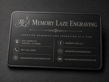 Black coated stainless steel business card finish