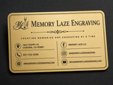 Gold stainless steel business card finish